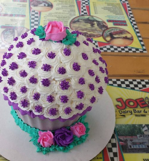 Cupcake Purple White
