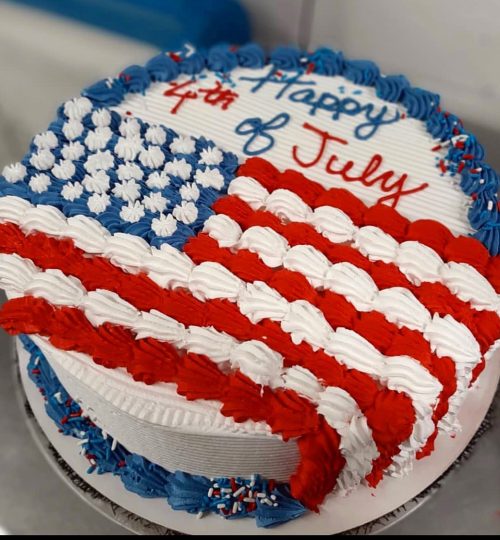 Fourth Flag Drape Cake by Joe's Dairy Bar