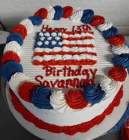 Patriotic Ring Flag Cake by Joe's Dairy Bar