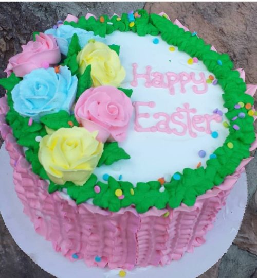 Pink Easter Basket Cake by Joe's Dairy Bar