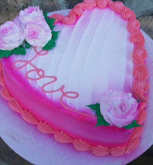 Pink Shaded Heart Cake by Joe's Dairy Bar