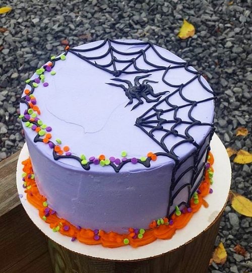 Purple Spiderweb Cake by Joe's Dairy Bar