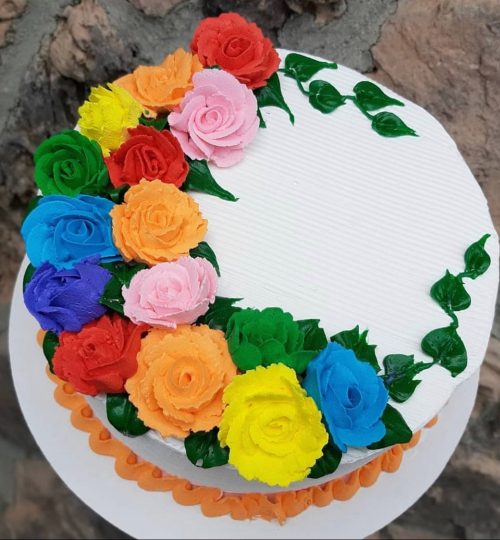 Rainbow Roses Cake by Joe's Dairy Bar