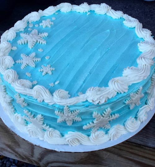 Snowflake Blue Cake by Joe's Dairy Bar